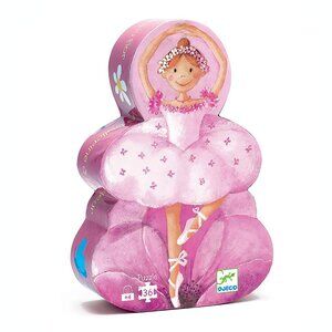 DJECO Ballerina Silhouette Jigsaw Puzzle  Silhouette Puzzle 36 pieces